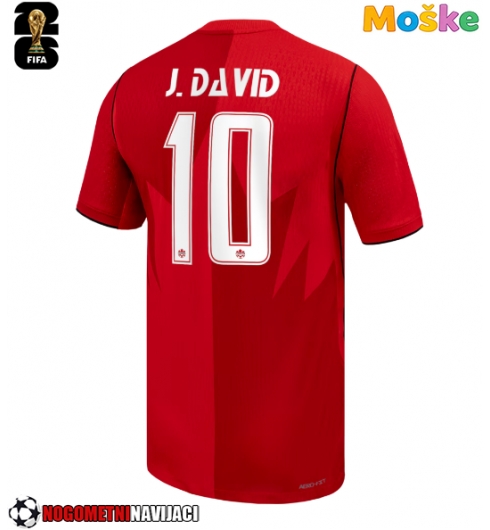 Moške Nogometnih dresov Kanada Jonathan David #10 Domači SP 2026 Kratki rokavi Moške Nogometnih dresov Kanada Jonathan David #10 Domači SP 2026 Kratki rokavi